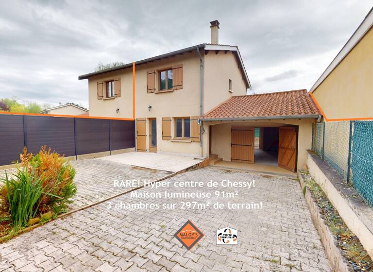 Maison en viager Bouquet 310 000 € 6 pièces 3<br/>chambres 91 m²<br/>superficie 297 m²<br/>terrain Chessy 69380