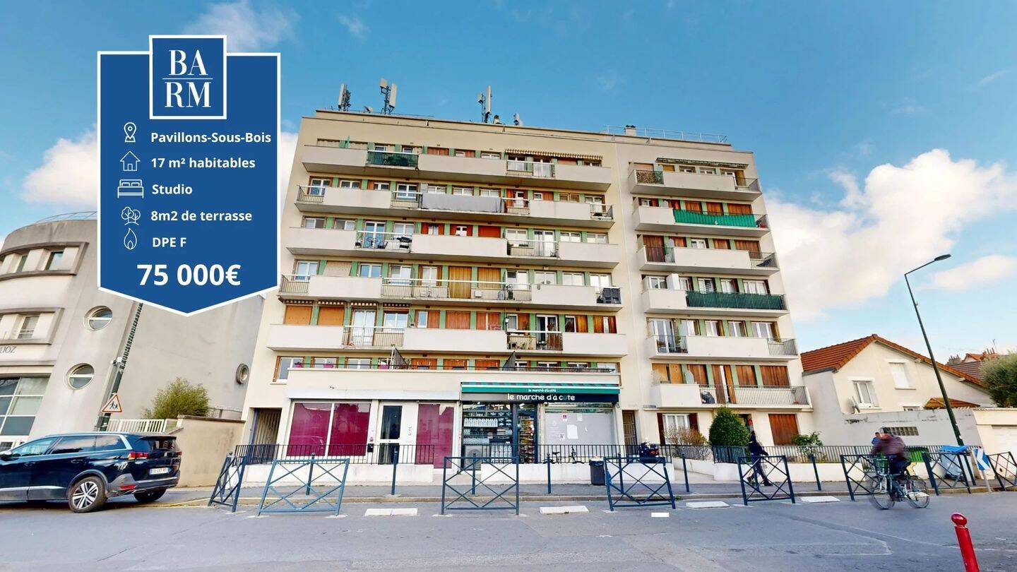 Appartement 1 pièce 17 m² · à Les Pavillons-sous-Bois · 17 m² · 75 000 €