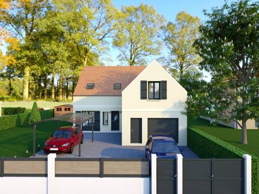 Terrain avec maison neuve à vendre 421 585 € 7 pièces 5 chambres 157,9 m² 509 m² de terrain Chaumont-en-Vexin 60240