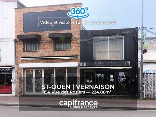 Local commercial à vendre 1 150 000 € 225 m² de surface de vente Rosiers-Les Puces Saint-Ouen 93400