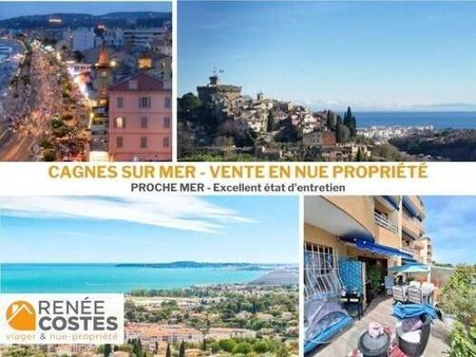 Appartement en viager occupé Bouquet 175 175 € 3 pièces 2 chambres 71 m² RDC/5 Centre-Haut de Cagnes Cagnes-sur-Mer 06800
