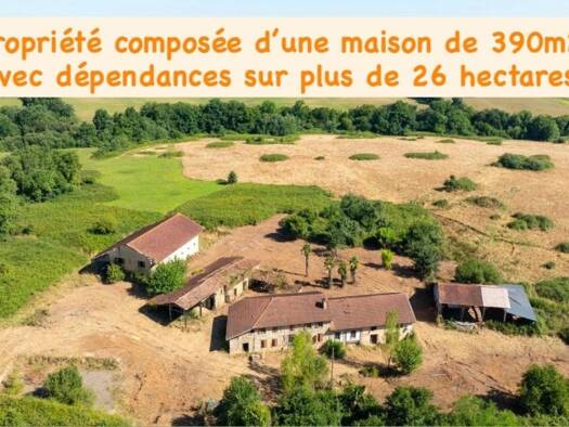 Ferme à vendre 280 000 € 9 pièces 5 chambres 390 m² 263 887 m² de terrain Eauze 32800