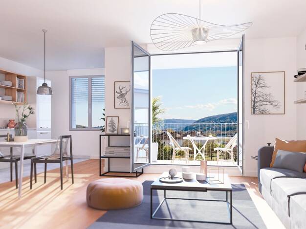 Appartement à vendre - neuf 284 000 € 2 pièces 1 chambre 40 m² Étage 1/2 Peripherie Poisy 74330