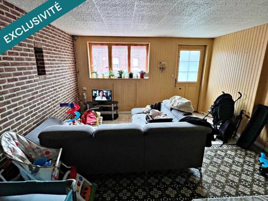 Maison de plain-pied à vendre 106 000 € 5 pièces 3 chambres 182 m² 1 591 m² de terrain Haveluy 59255