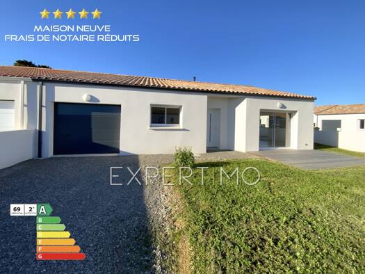 Maison de plain-pied à vendre - neuf 286 080 € 5 pièces 3 chambres 94,6 m² 305 m² de terrain Angles 85750