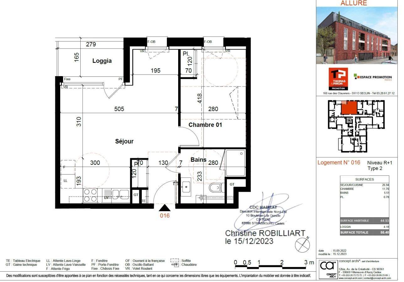 Appartement 2 pièces 45 m² · à Roubaix · 45 m² · 597 €/mois