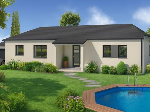 Terrain avec maison neuve à vendre 197 400 € 4 pièces 3 chambres 87 m² 980 m² de terrain Naucelle 12800