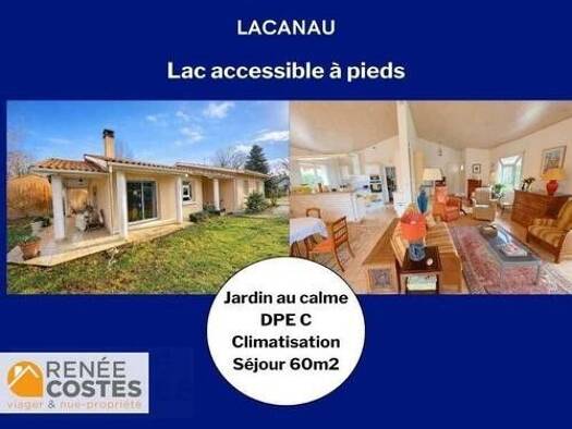 Maison en viager occupé Bouquet 263 516 € 5 pièces 4 chambres 142 m² 794 m² de terrain Lacanau Océan Lacanau 33680