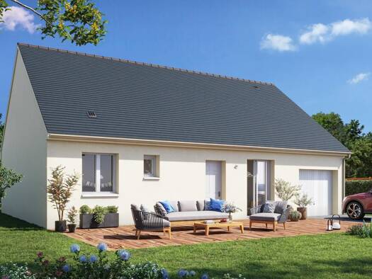 Terrain avec maison neuve à vendre 167 064 € 5 pièces 3 chambres 83 m² 1 187 m² de terrain Crottes-en-Pithiverais 45170