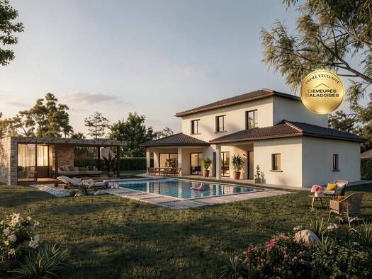 Terrain avec maison neuve à vendre 450 200 € 6 pièces 5 chambres 132 m² 1 468 m² de terrain Saint-Clair-de-la-Tour 38110