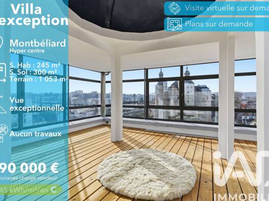 Maison à vendre 590 000 € 8 pièces 3 chambres 245 m² 1 053 m² de terrain Prairie-Grands Jardins Montbéliard 25200