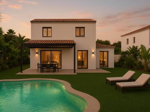 Terrain avec maison neuve à vendre 327 740 € 4 pièces 3 chambres 80 m² 288 m² de terrain Centre Ville Mauguio 34130