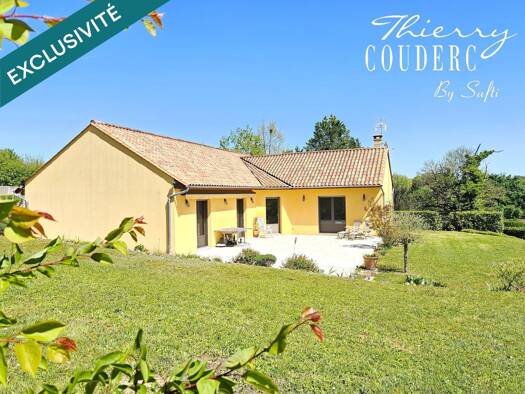 Maison de plain-pied à vendre 340 000 € 5 pièces 3 chambres 145 m² 1 239 m² de terrain Saint-Crépin-et-Carlucet 24590