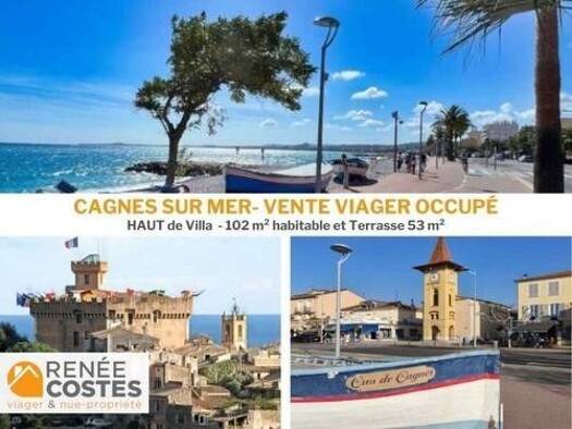 Appartement en viager occupé Bouquet 134 500 € 3 pièces 2 chambres 101 m² Étage 1/1 Saint Veran Cagnes-sur-Mer 06800