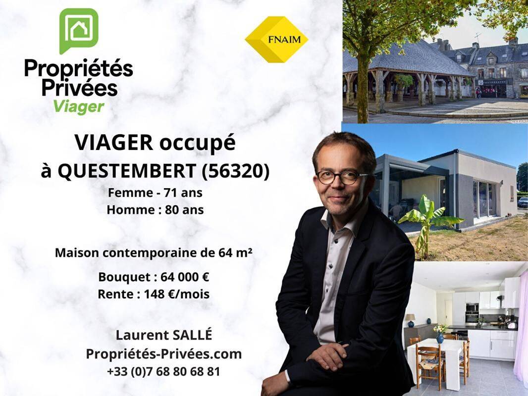 Maison 4 pièces 64 m² · à Questembert · 64 m² · 64 000 €