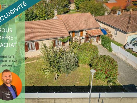 Maison de plain-pied à vendre 180 000 € 5 pièces 3 chambres 105 m² 755 m² de terrain Nabeillou-La Jonquiere Graulhet 81300