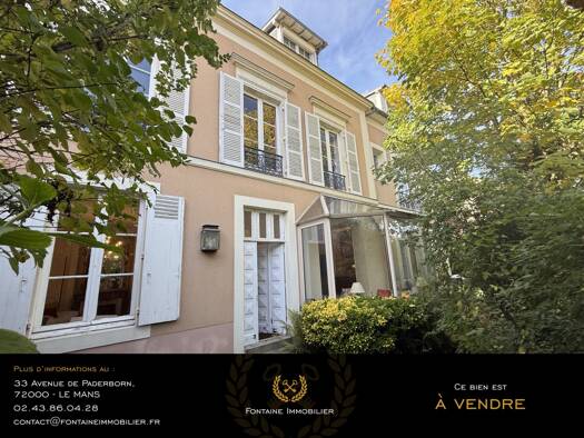 Maison à vendre 613 600 € 7 pièces 5 chambres 191 m² 263 m² de terrain Le Mans 72000