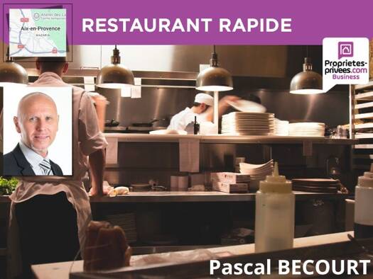 Restaurant à vendre Fonds de commerce 80 000 € 45 m² d'espace de restauration Centre Ville Aix-en-Provence 13090