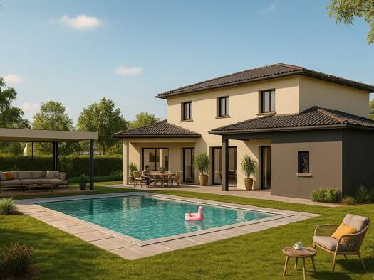 Terrain avec maison neuve à vendre 355 000 € 4 pièces 3 chambres 112 m² 603 m² de terrain Saint-Georges-de-Reneins 69830