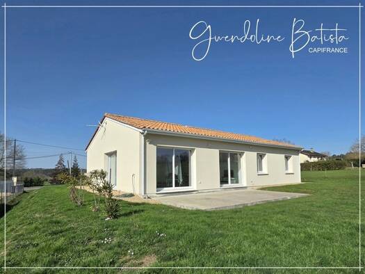 Maison de plain-pied à vendre - Première occupation 259 000 € 5 pièces 3 chambres 110 m² 3 046 m² de terrain La Force 24130