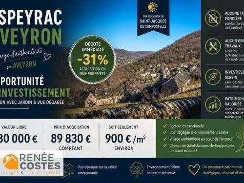 Vente en nue propriété - H77-H74 ans - ESPEYRAC (12140)