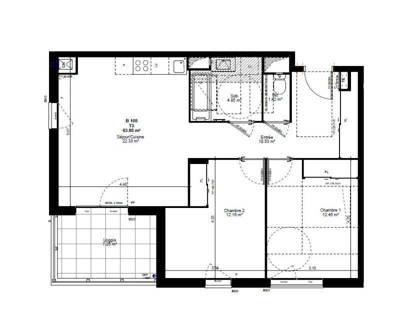 Appartement 3 pièces 64 m² · à Albertville · 63,9 m² · 920 €/mois