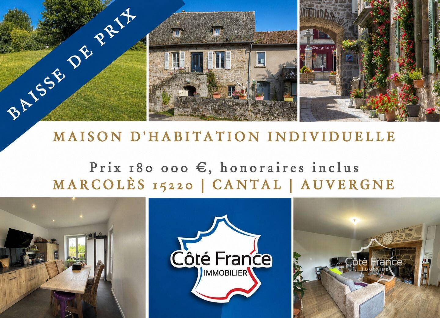 Maison 5 pièces 95 m² · à Marcolès · 95 m² · 180 000 €