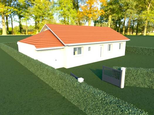 Terrain avec maison neuve à vendre 297 000 € 1 chambre 90 m² 760 m² de terrain Succieu 38300