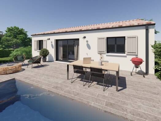 Terrain avec maison neuve à vendre 229 800 € 3 pièces 3 chambres 80 m² 507 m² de terrain Saint-Augustin 17570