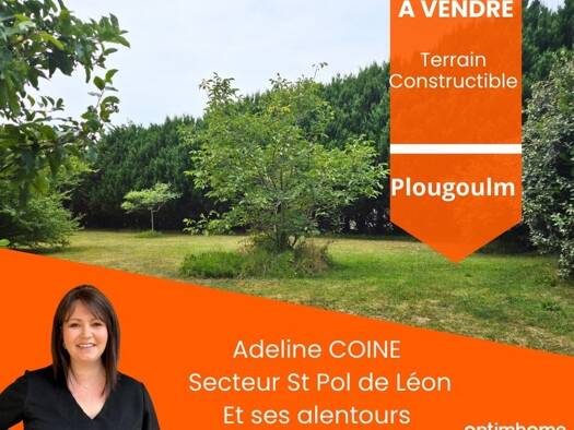 Terrain constructible à vendre 57 000 € 600 m² de terrain Plougoulm 29250