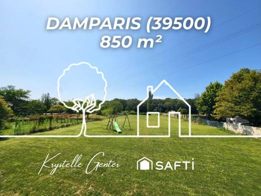 Terrain constructible viabilisé à vendre 64 000 € 850 m² de terrain Damparis 39500