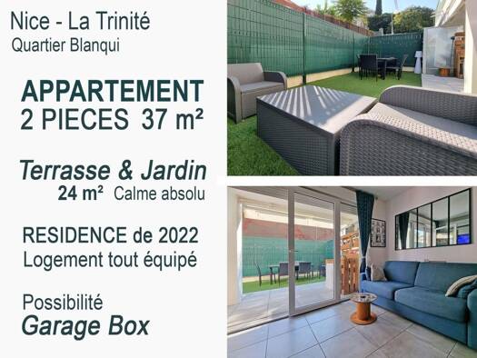 Appartement à vendre 189 000 € 2 pièces 1 chambre 37 m² RDC/2 Le Rostit La Trinité 06340