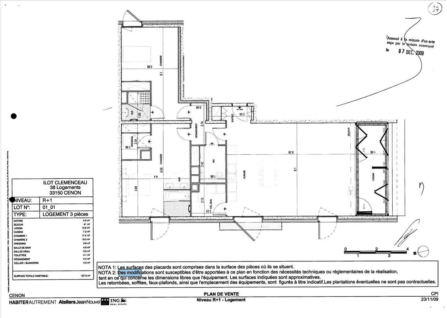 Appartement 3 pièces 114 m² · à Cenon · 114 m² · 1 054 €