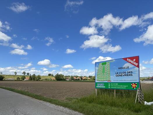 Terrain constructible viabilisé à vendre 62 271 € 407 m² de terrain Houlle 62910