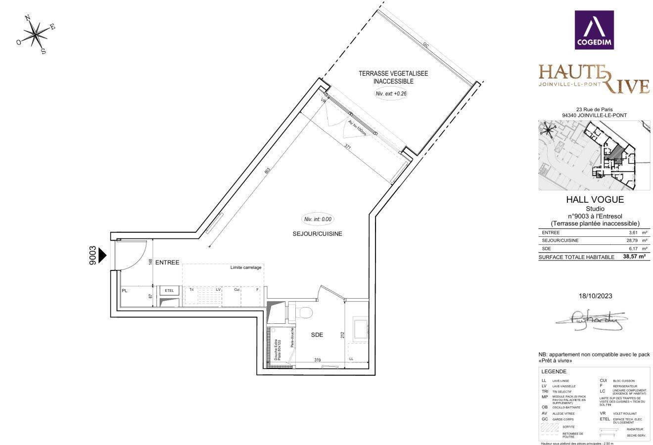 Appartement 1 pièce 39 m² · à Joinville-le-Pont · 39 m² · 1 264 €
