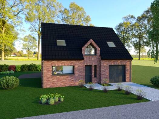 Terrain avec maison neuve à vendre 249 000 € 3 pièces 3 chambres 90 m² 750 m² de terrain Beaurain 59730