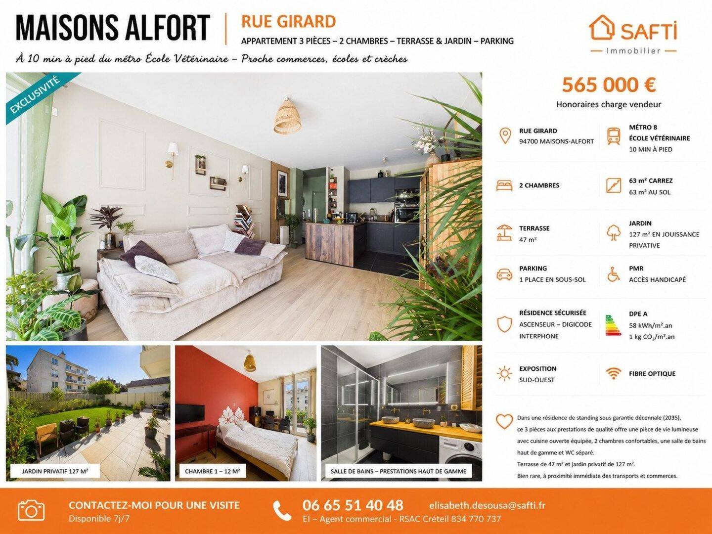 Appartement 3 pièces 63 m² · à Maisons-Alfort · 63 m² · 565 000 €