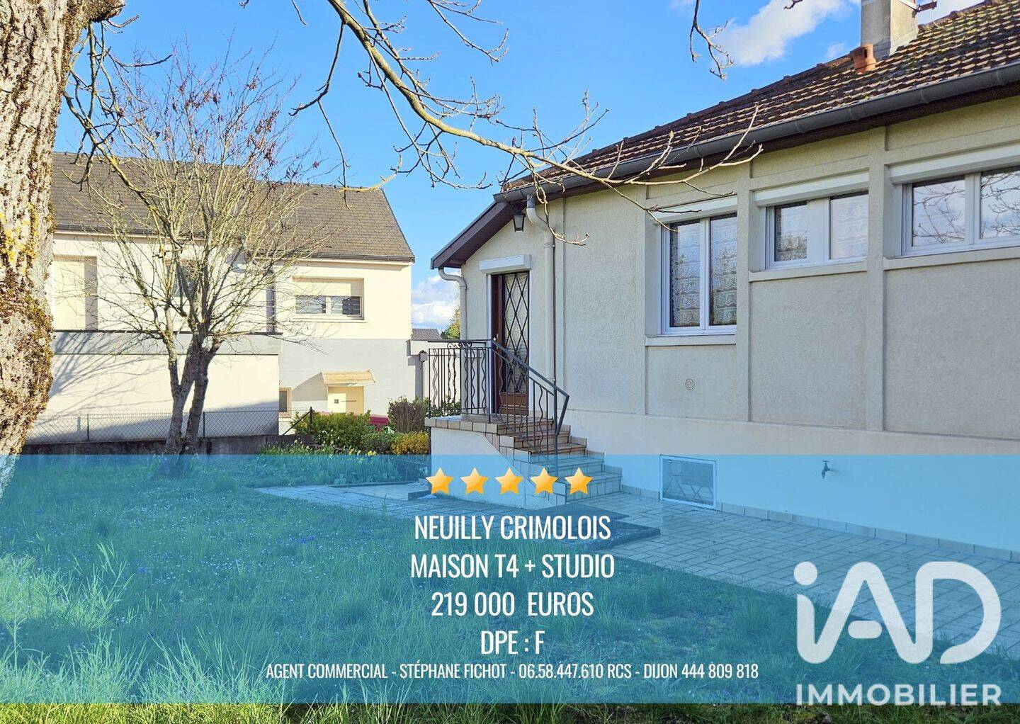 Maison 5 pièces 107 m² · à Neuilly-Crimolois · 107 m² · 219 000 €