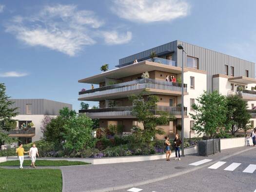 Appartement à vendre - neuf 355 000 € 3 pièces 2 chambres 59,7 m² 2 étages Cités Thonon-les-Bains 74200