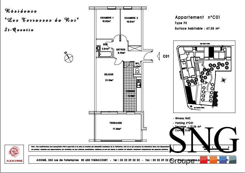 Appartement 3 pièces 67 m² · à Saint-Quentin · 67,4 m² · 707 €