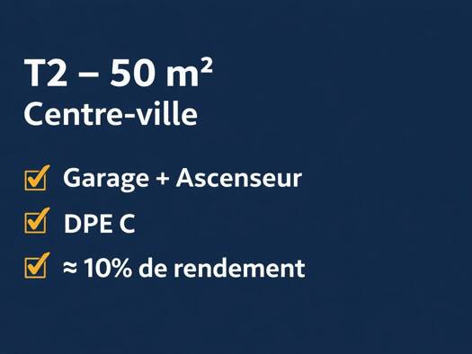 Appartement à vendre 75 000 € 2 pièces 1 chambre 50 m² Étage 2/3 Aiguillon 47190