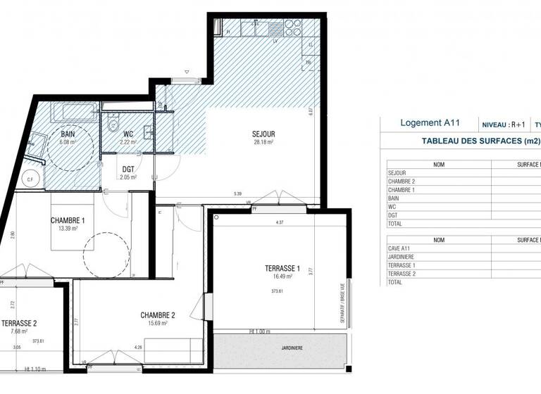 Appartement à vendre 270 000 € 3 pièces 2<br/>chambres 67 m²<br/>superficie 1/3<br/>étage Roquevignon-La Marbriere Grasse 06130