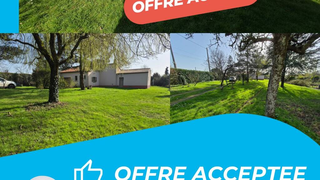 Maison de plain-pied à vendre 170 000 € 4 pièces 2 chambres 84 m² 1 726 m² de terrain Mouchamps 85640