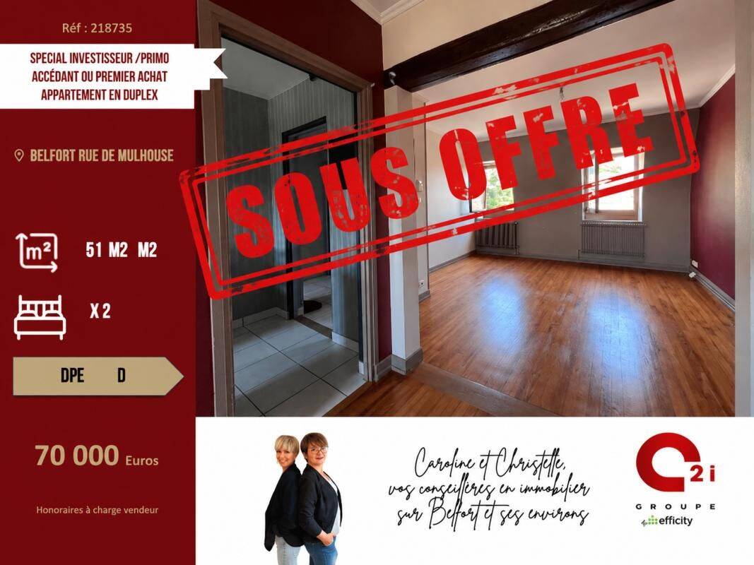 Appartement 3 pièces 51 m² · à Belfort · 51 m² · 70 000 €