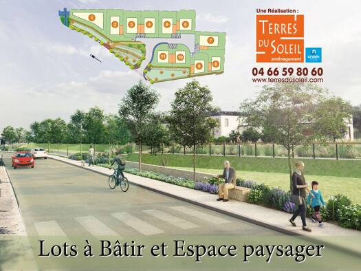 Terrain constructible viabilisé à vendre 185 000 € 700 m² de terrain Langlade 30980