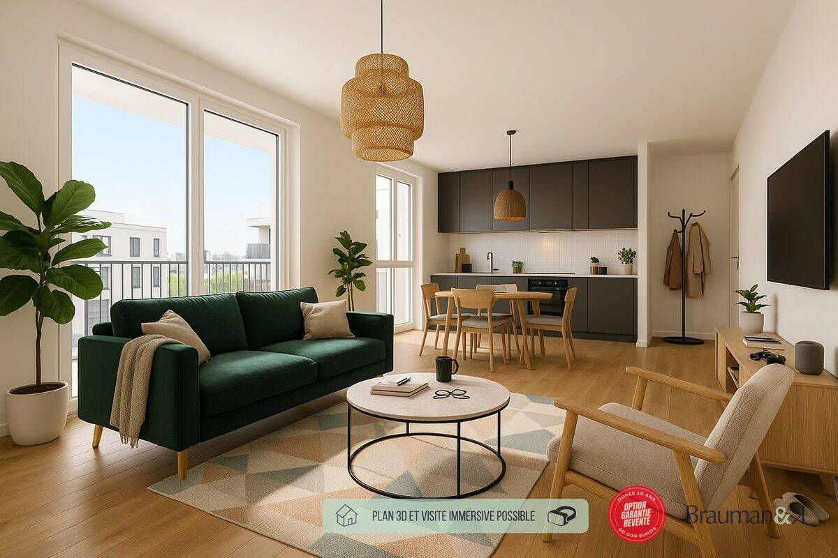 Appartement 3 pièces 66 m² · à Aubervilliers · 66 m² · 291 004 €