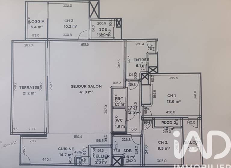 Appartement à vendre 678 000 € 5 pièces 3 chambres 114 m² Étage 4/4 La Gare Hyères 83400