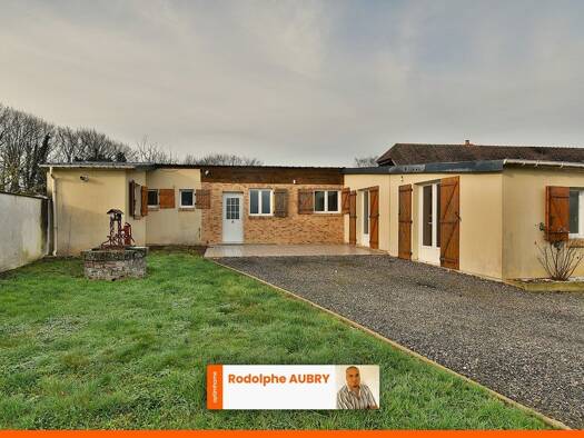 Maison de plain-pied à vendre 189 000 € 4 pièces 3 chambres 96 m² 700 m² de terrain La Harengère 27370