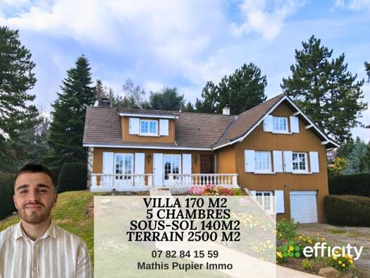 Villa à vendre 349 000 € 7 pièces 5 chambres 170 m² 2 500 m² de terrain La Tourette 42380
