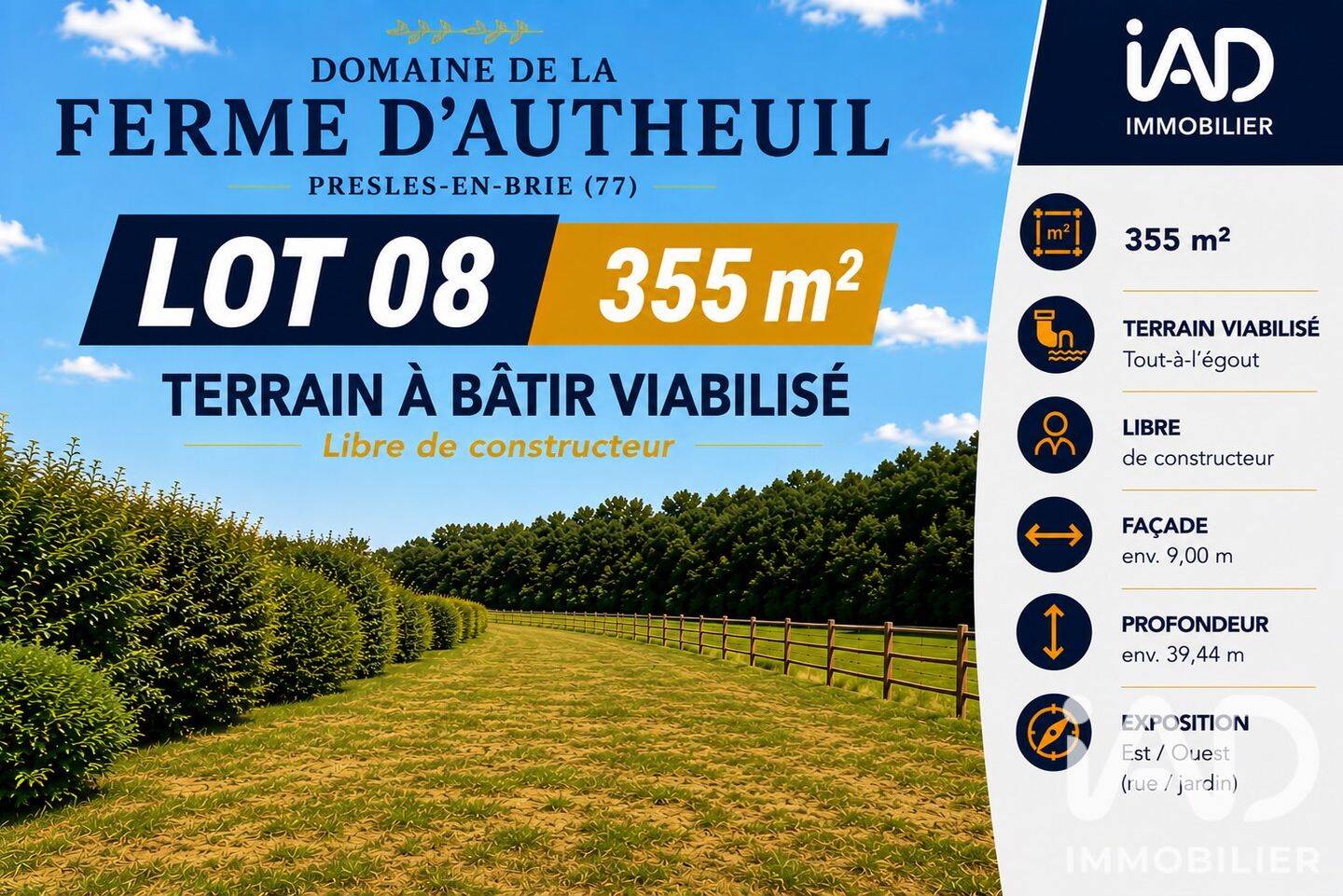 Terrain de 355 m² à Presles-en-Brie - photo 2